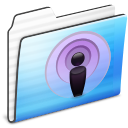 Podcast Folder Stripe Sidebar Icon 128x128 png